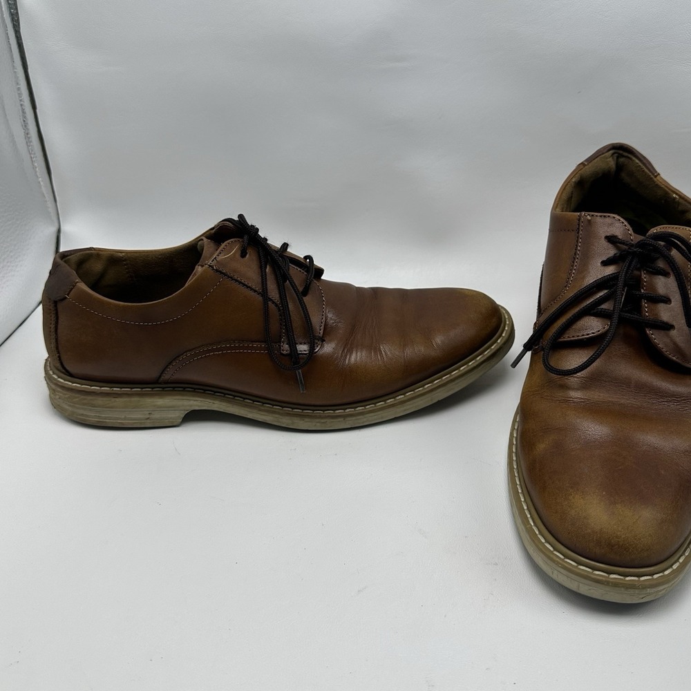 Florsheim Norwalk Plain Toe Oxfords Mens Size 10 M Cognac Dress Casual Shoes